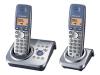 Panasonic KX TG7222NES - Cordless phone w/ answering system & caller ID - DECT\GAP - silver + 1 additional handset(s)