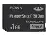 Sony - Flash memory card ( Memory Stick DUO adapter included ) - 1 GB - Memory Stick PRO Duo Mark2
