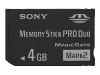 Sony - Flash memory card ( Memory Stick PRO adapter included ) - 4 GB - Memory Stick PRO Duo Mark2
