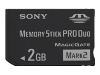 Sony - Flash memory card ( Memory Stick DUO adapter included ) - 2 GB - Memory Stick PRO Duo Mark2