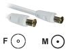 Philips SED6112 - RF cable - IEC connector (M) - IEC connector (F) - 1.5 m - coaxial - white