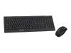 Cherry B.UNLIMITED Rechargeable Wireless Desktop M85-26000 - Keyboard - wireless - 2.4 GHz - 104 keys - ergonomic - mouse - USB wireless receiver - black - English - US