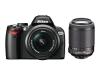 Nikon D60 - Digital camera - SLR - 10.2 Mpix - Nikon AF-S DX 18-55mm and 55-200mm lenses - optical zoom: 3 x - supported memory: MMC, SD, SDHC