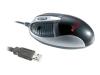 Fujitsu Optical Wheel Mouse - Mouse - optical - 3 button(s) - wired - USB - black, silver - retail