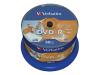 Verbatim - 50 x DVD-R - 4.7 GB ( 120min ) 16x - wide photo printable surface - spindle - storage media