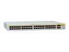 Allied Telesis AT 8000GS/48 - Switch - 48 ports - EN, Fast EN, Gigabit EN - 10Base-T, 100Base-TX, 1000Base-T + 4 x shared SFP (empty) - 1U   - stackable