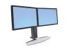 Ergotron Neo-Flex Dual Display Lift Stand - Stand for dual flat panel - two-tone grey - screen size: up to 22