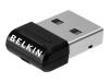Belkin Mini Bluetooth Adapter - Network adapter - USB - Bluetooth 2.1 EDR - Class 2 - black