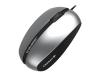 Cherry TRAVELLER Corded Laser Mobile Mouse M-T2000 - Mouse - laser - 3 button(s) - wired - USB - black, silver