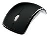 Microsoft ARC Mouse - Mouse - laser - 4 button(s) - wireless - 2.4 GHz - USB wireless receiver - black, light grey