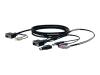 Belkin SOHO KVM Replacement Cable Kit - Keyboard / video / mouse / audio cable kit - 4 PIN USB Type A, 6 pin PS/2, HD-15, mini-phone stereo 3.5 mm  (M) - HD-15, mini-phone stereo 3.5 mm  - 3.7 m - grey