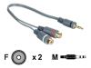 Philips SWA4555W - Audio cable - RCA (F) - mini-phone stereo 3.5 mm  (M) - shielded