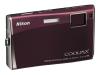 Nikon Coolpix S60 - Digital camera - compact - 10.0 Mpix - optical zoom: 5 x - supported memory: SD, SDHC - bordeaux red