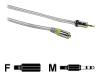 Philips SWA3152W - Headphones extender - mini-phone stereo 3.5 mm  (F) - mini-phone stereo 3.5 mm  (M) - 1.5 m - shielded
