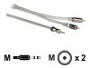 Philips SWA3161W - Audio cable - mini-phone stereo 3.5 mm  (M) - RCA (M) - 1.5 m - shielded