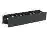 APC - Rack cable management panel (horizontal) with cover - black - 2U