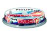 Philips DR8S8B10F - 10 x DVD+R DL - 8.5 GB ( 240min ) 8x - spindle - storage media