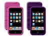 Belkin Sonic Wave Silicone Sleeve - Case for digital player - silicone - purple, pink - iPod touch (2G) (pack of 2 )