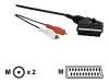 Philips SWV2727W - Audio cable - RCA (M) - SCART (M) - 1 m - shielded