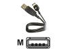 Samsung - Cellular phone data cable - USB - cellular phone connector (M) - 4 PIN USB Type A (M) - black