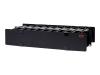 APC - Rack cable management panel (horizontal, double sided) with cover - black - 2U