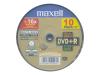 Maxell - 10 x DVD+R - 4.7 GB ( 120min ) 16x - white - ink jet printable surface - spindle - storage media