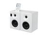 Fireant fa-001w - Speaker system with digital player dock for iPod - 20 Watt (Total) - 2-way - white