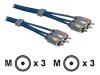 Philips SWV7532W - Video / audio cable - composite video / audio - RCA (M) - RCA (M) - 1.5 m
