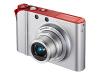 Samsung NV100HD - Digital camera - compact - 14.7 Mpix - optical zoom: 3.6 x - supported memory: MMC, SD, SDHC, MMCplus - silver, red