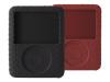 Belkin Textured Silicone Sleeve - Protective sleeve for digital player - silicone - black, red - iPod nano (3G) (pack of 2 )