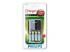 Philips Multilife SCB1445NB - Battery charger 4xAA/AAA - included batteries: 4 x AA type NiMH 1300 mAh