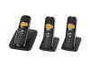 Siemens Gigaset AS180 Trio - Cordless phone w/ caller ID - DECT\GAP - black + 2 additional handset(s)