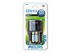 Philips Multilife SCB4356NB - Battery charger - AC / car 4xAA/AAA - included batteries: 2 x AA type NiMH 2100 mAh