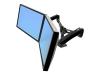 Ergotron LX Dual Side-by-Side Arm - Mounting kit ( desk clamp mount, grommet mount, 2 articulating arms, 2 extension brackets ) for 2 flat panels - black - screen size: up to 24