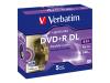 Verbatim - 5 x DVD+R DL - 8.5 GB ( 240min ) 8x - printable surface - LightScribe - jewel case - storage media