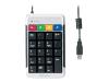 Targus Mini Keypad with USB 2.0 Hub - Keypad - USB - 19 keys - black, silver