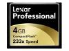 Lexar Professional - Flash memory card - 4 GB - 233x - CompactFlash Card