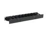 APC - Rack cable management panel (horizontal) with cover - black - 1U