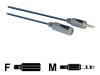 Philips SWA7536W - Headphones extender - mini-phone stereo 3.5 mm  (F) - mini-phone stereo 3.5 mm  (M) - 3 m - shielded