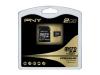 PNY - Flash memory card ( SD adapter included ) - 2 GB - microSD