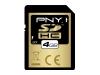 PNY - Flash memory card - 4 GB - SDHC