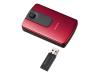 Sony SMU-WM100 - Mouse - optical - wireless - USB wireless receiver - red