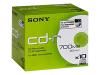 Sony CDQ 80 - 10 x CD-R - 700 MB ( 80min ) 48x - ink jet printable surface - jewel case - storage media