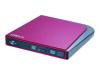 LiteOn eSAU108 - Disk drive - DVDRW (R DL) / DVD-RAM - 8x/8x/5x - Hi-Speed USB - external - burgundy red