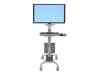 Ergotron Neo-Flex WideView WorkSpace - Cart for flat panel / keyboard / mouse / CPU - plastic, aluminium, steel - two-tone grey - screen size: up to 30