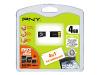 PNY Full Mobility Pack 4in1 - Flash memory card ( microSD to SD/mini SD adapters included ) - 4 GB - microSD