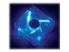 Akasa Quiet Cool Blue AK-274CB-4BLS - Case fan - 120 mm - crystal blue