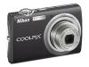 Nikon Coolpix S220 - Digital camera - compact - 10.0 Mpix - optical zoom: 3 x - supported memory: SD, SDHC - black