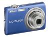 Nikon Coolpix S220 - Digital camera - compact - 10.0 Mpix - optical zoom: 3 x - supported memory: SD, SDHC - blue
