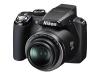 Nikon Coolpix P90 - Digital camera - compact - 12.0 Mpix - optical zoom: 24 x - supported memory: SD, SDHC - black